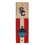 USC Trojans SC Interlock Cardinal Stripe Wall Mount Bottle Opene